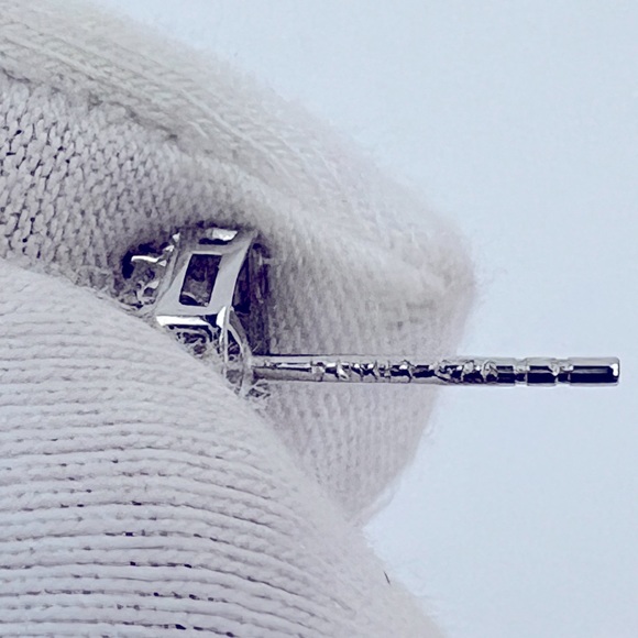 RACHEL ASHWELL, STERLING SILVER WITH CUBIC ZIRCONIA 2 STUD EARRINGS,SILVER COLOR - Picture 10 of 14